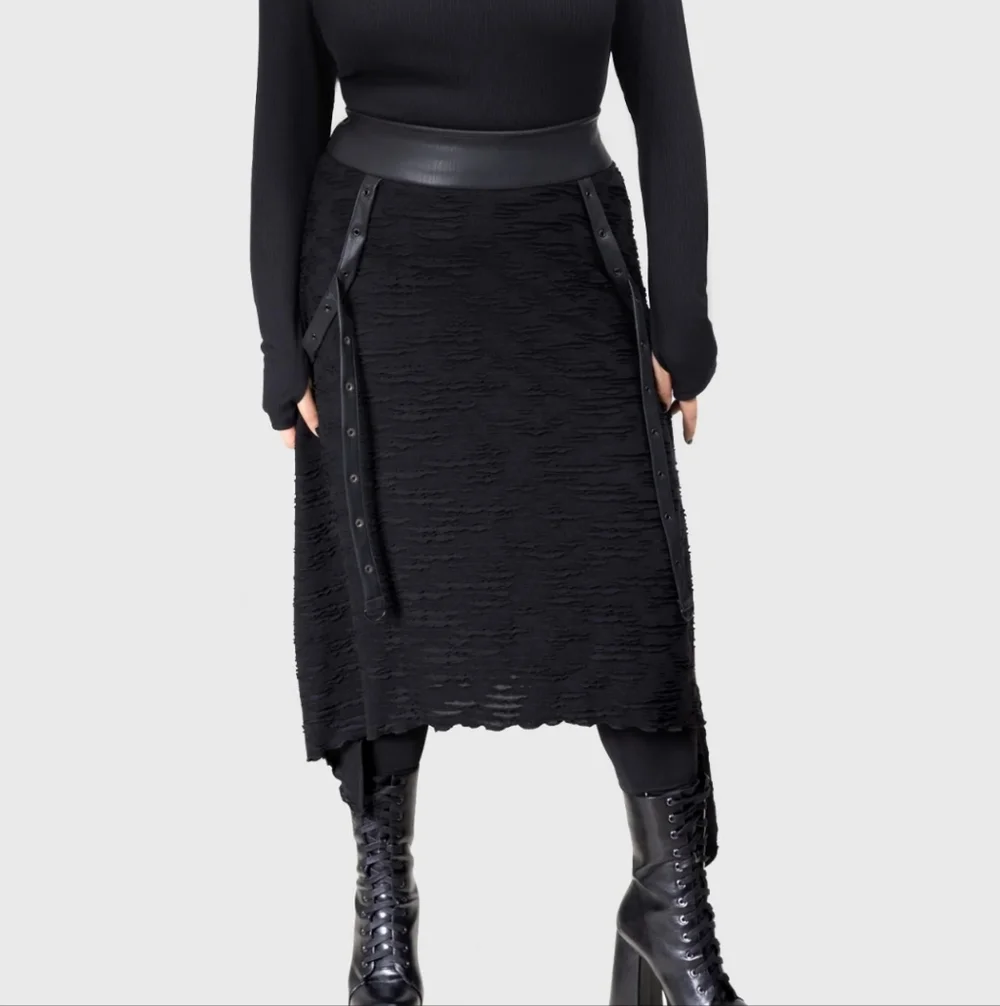 Killstar Black Textured Skirt - Picture 6 of 8